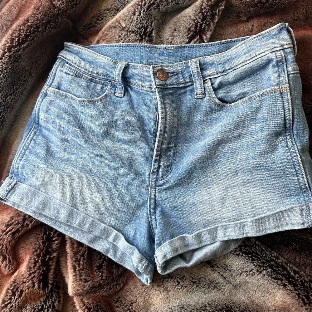 Abercrombie and Fitch short shorts. Size 4. Light jean color.